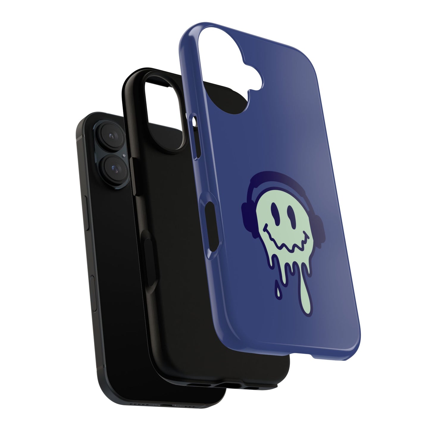 Blue Smiley Face iPhone Case