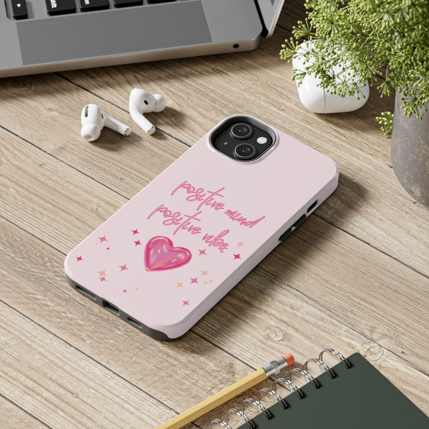 Positive Vibe. Positive Live. Phone case