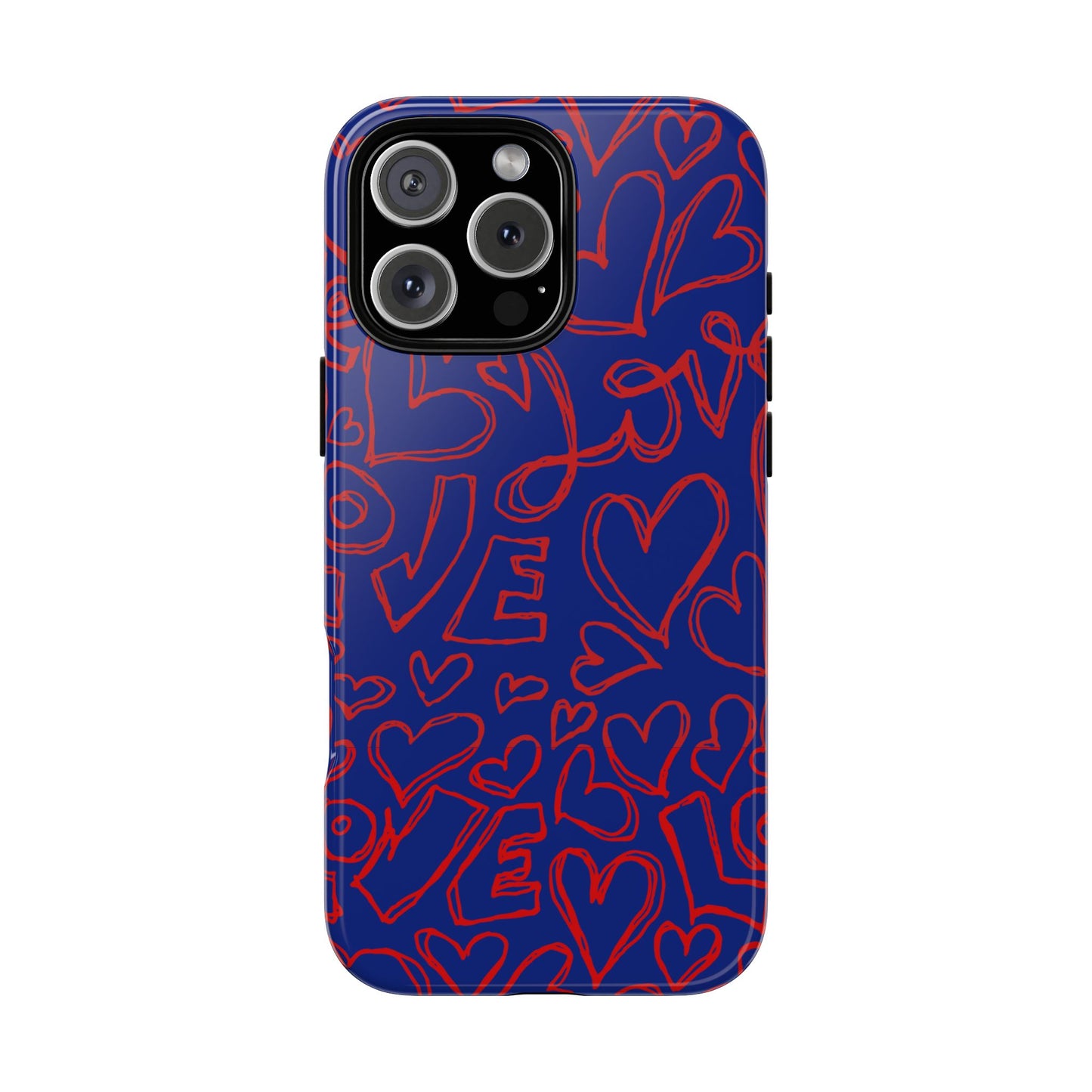 Love Love Blue iPhone Case