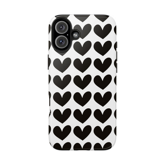 Black Hearts iPhone Case