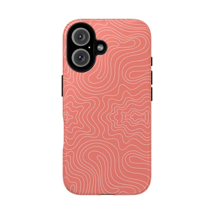 Abstract Spirals Orange iPhone Case