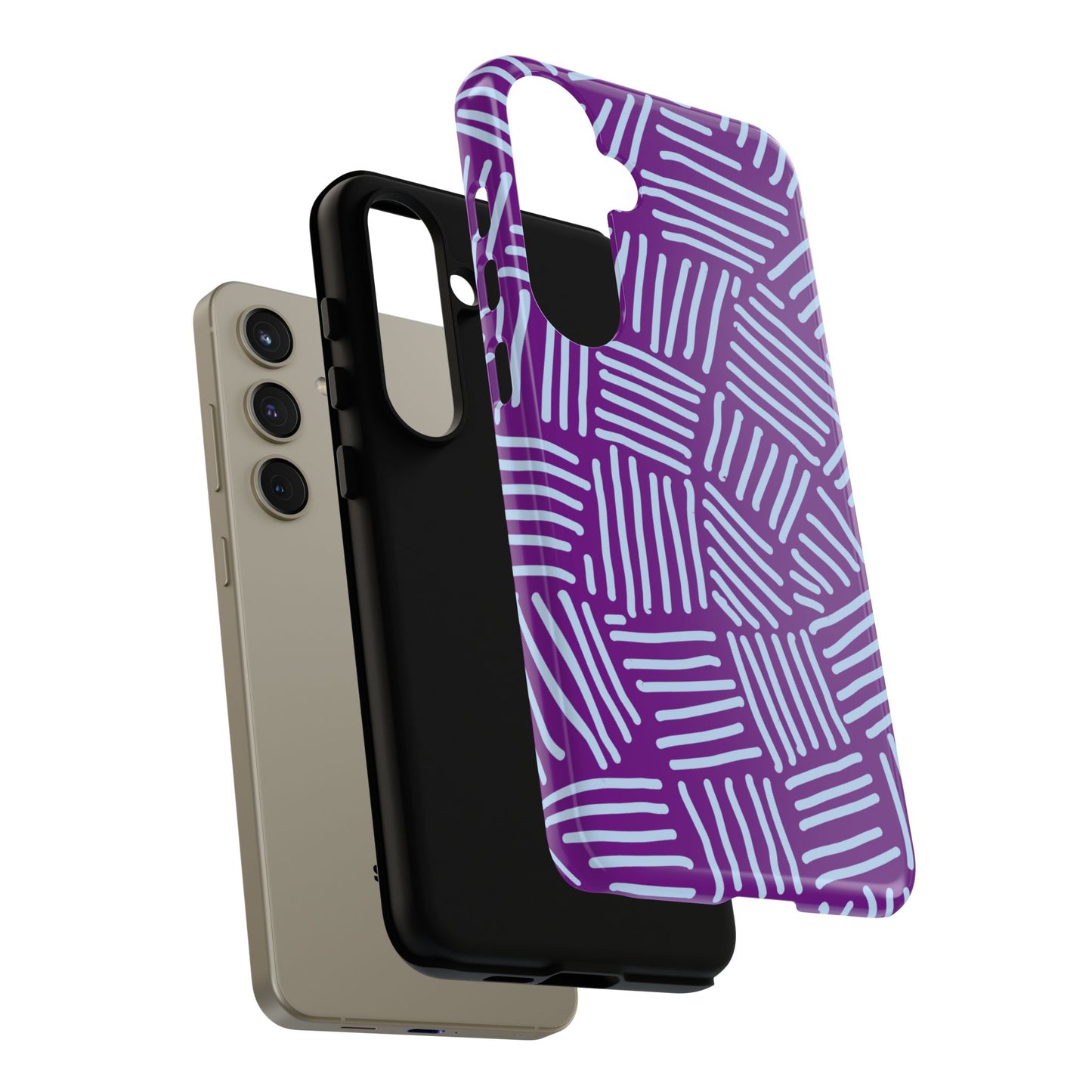 Endless Stripes Purple Samsung Case