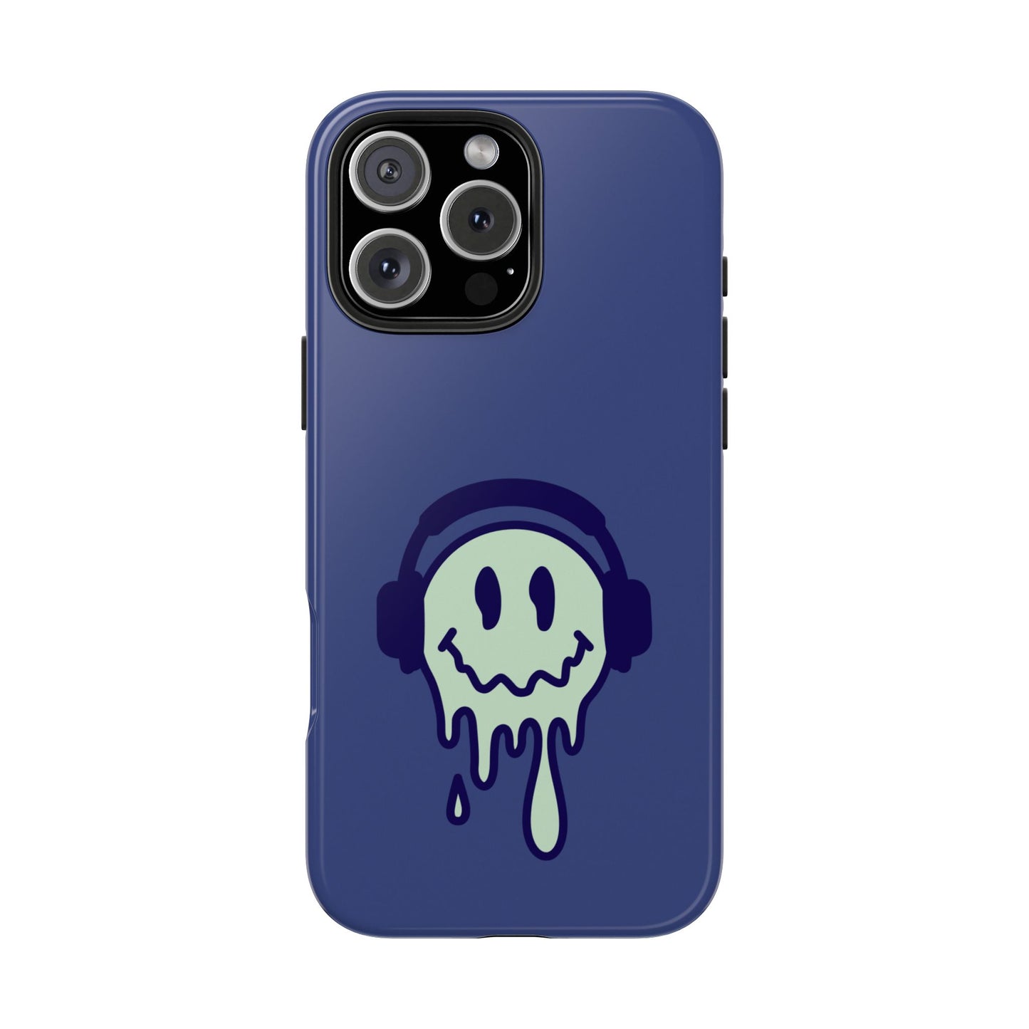 Blue Smiley Face iPhone Case