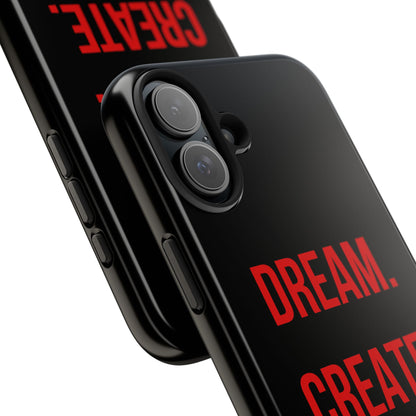 Dream Create Inspire Black iPhone Case