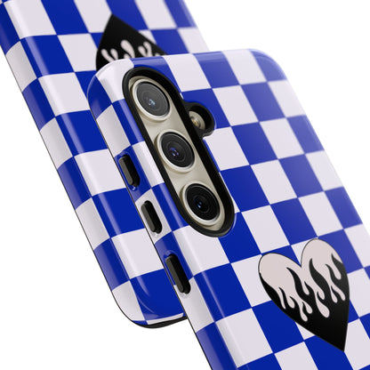 Blue Chessboard Samsung Case