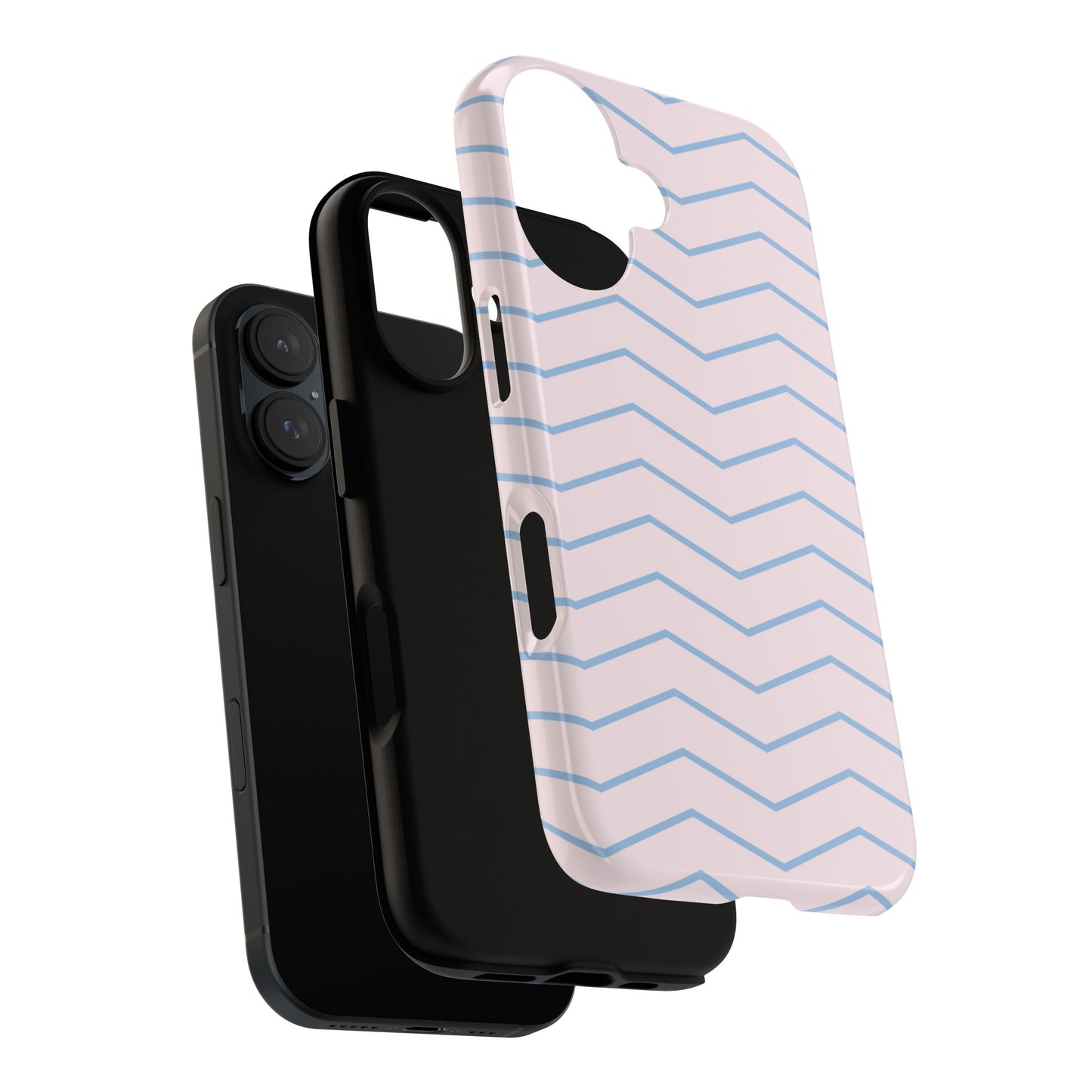 Pink & Blue Graphic iPhone Case