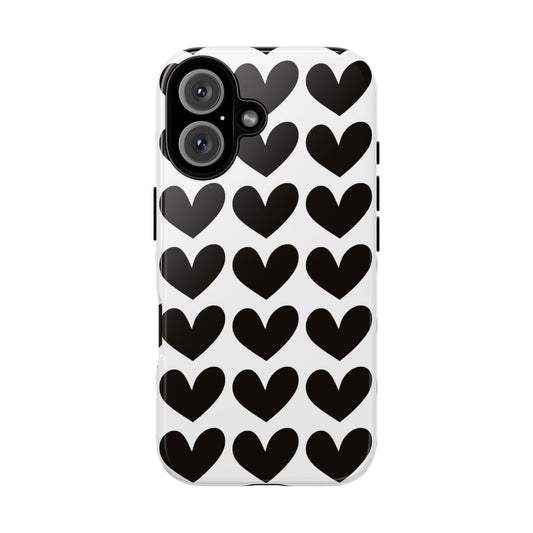 Black Hearts iPhone Case