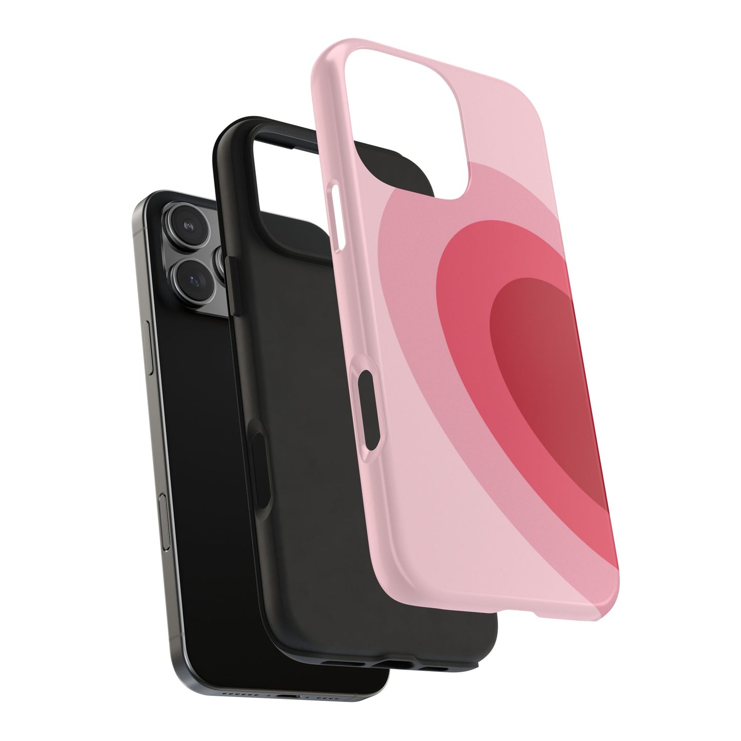 Coque iPhone Demi-Cœur Rose