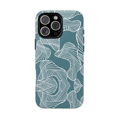 Abstract Leaves Green iPhone Case