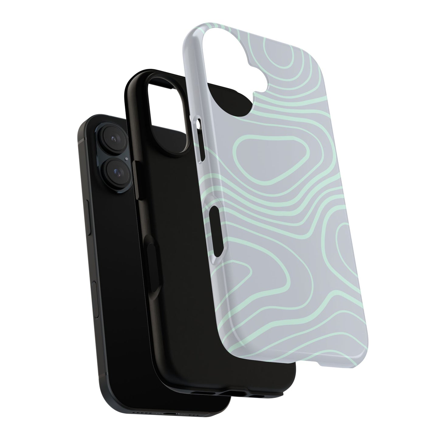 Mint Fine Lines iPhone Case