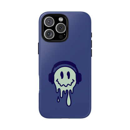 Blue Smiley Face iPhone Case