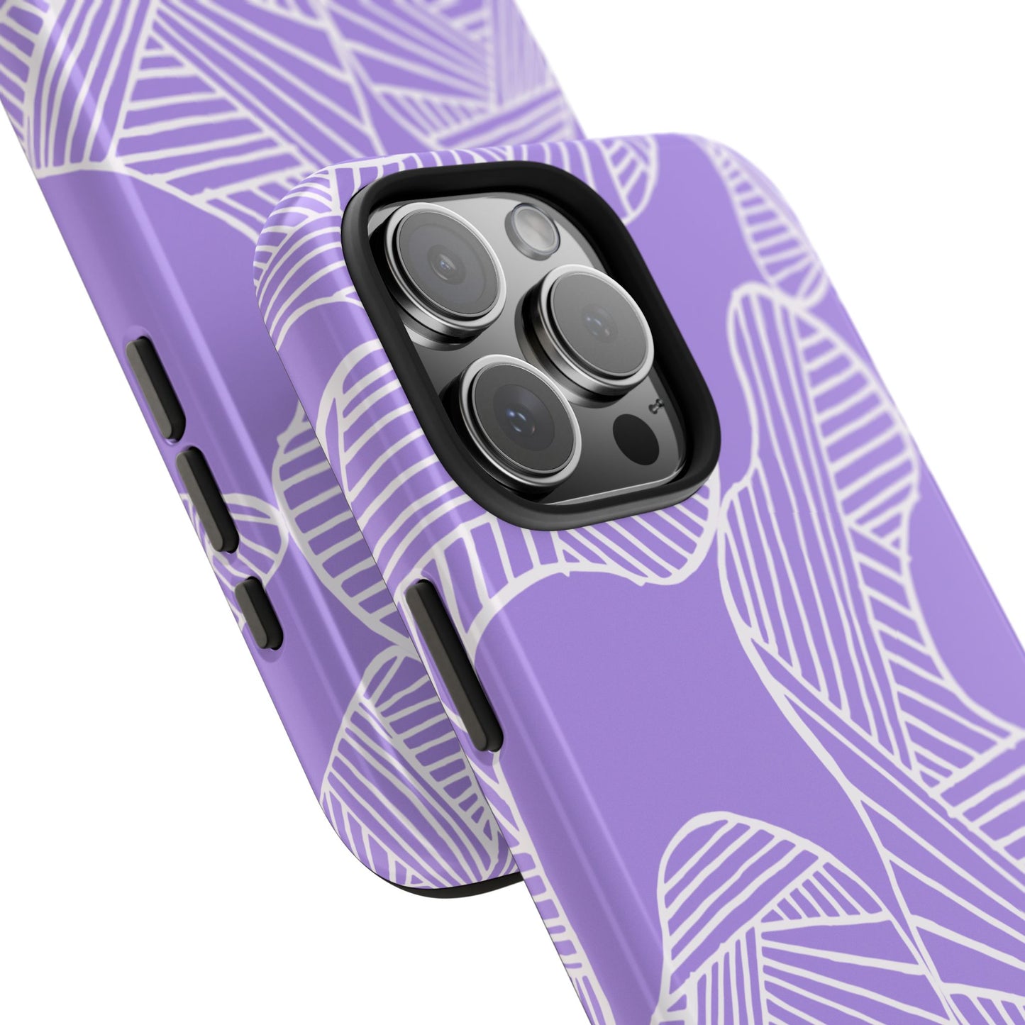 Abstract Purple Leaves iPhone Case