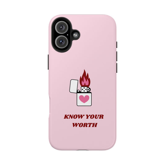 Know your worth Pink iPhone Case
