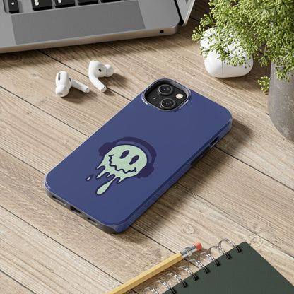 Blue Smiley Face iPhone Case