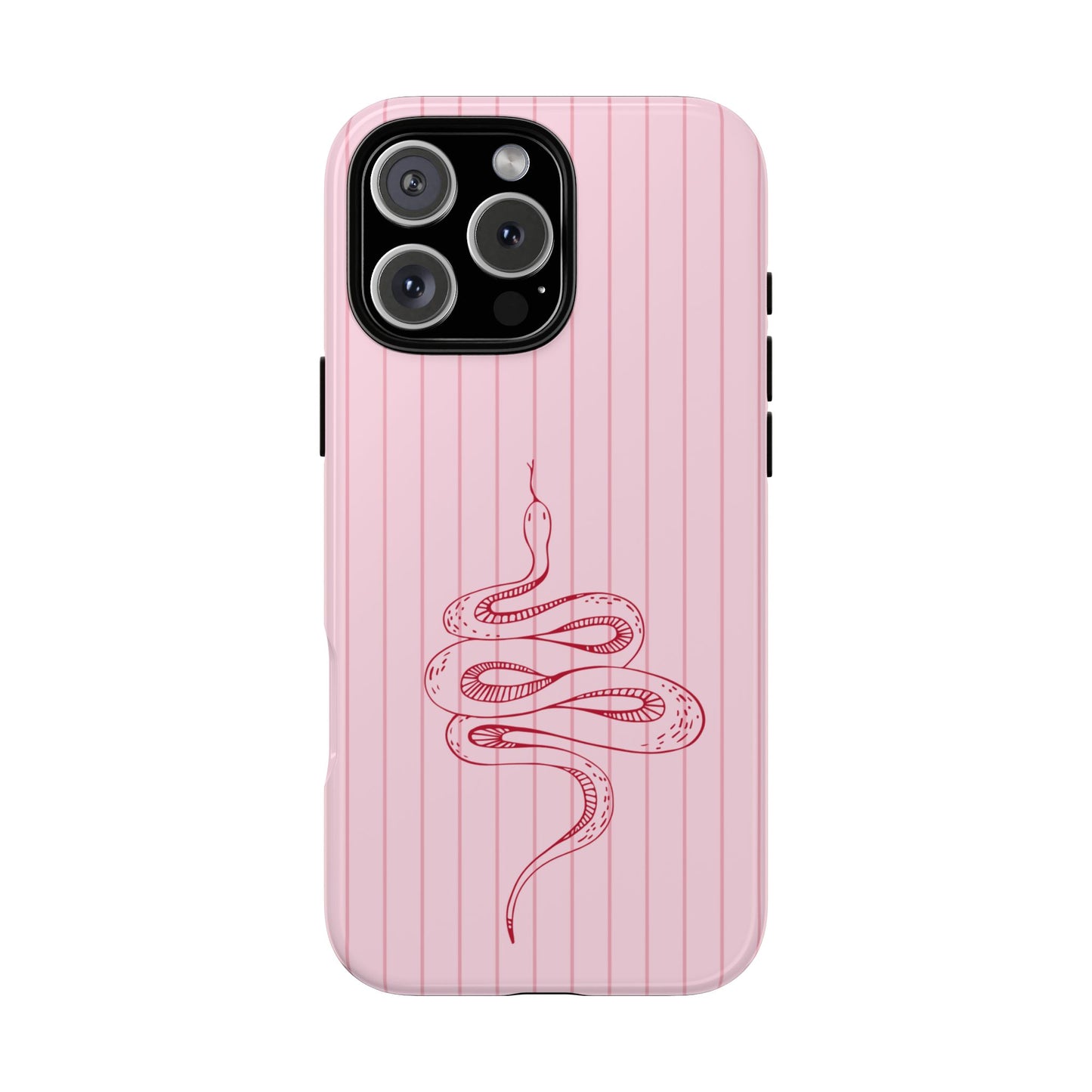 Red Snake Pink iPhone Case