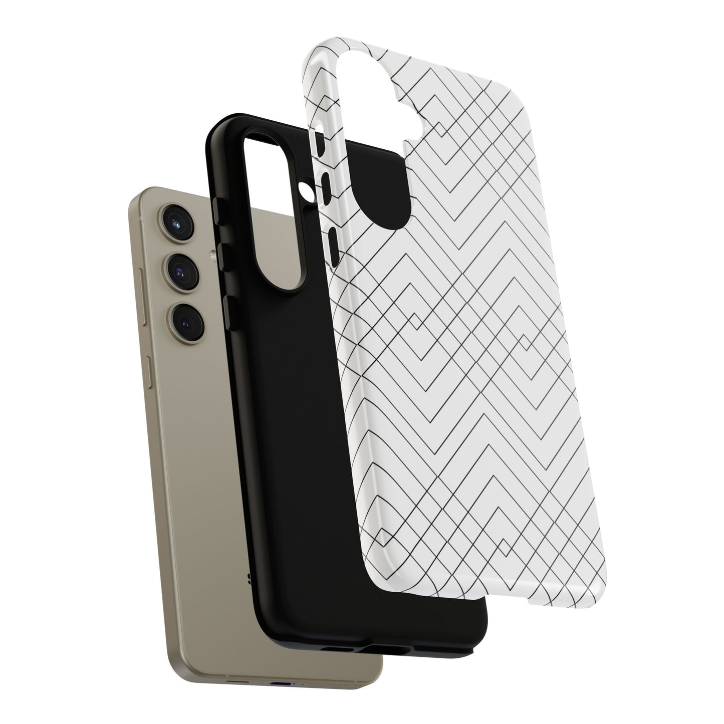 Geometric White Samsung Case