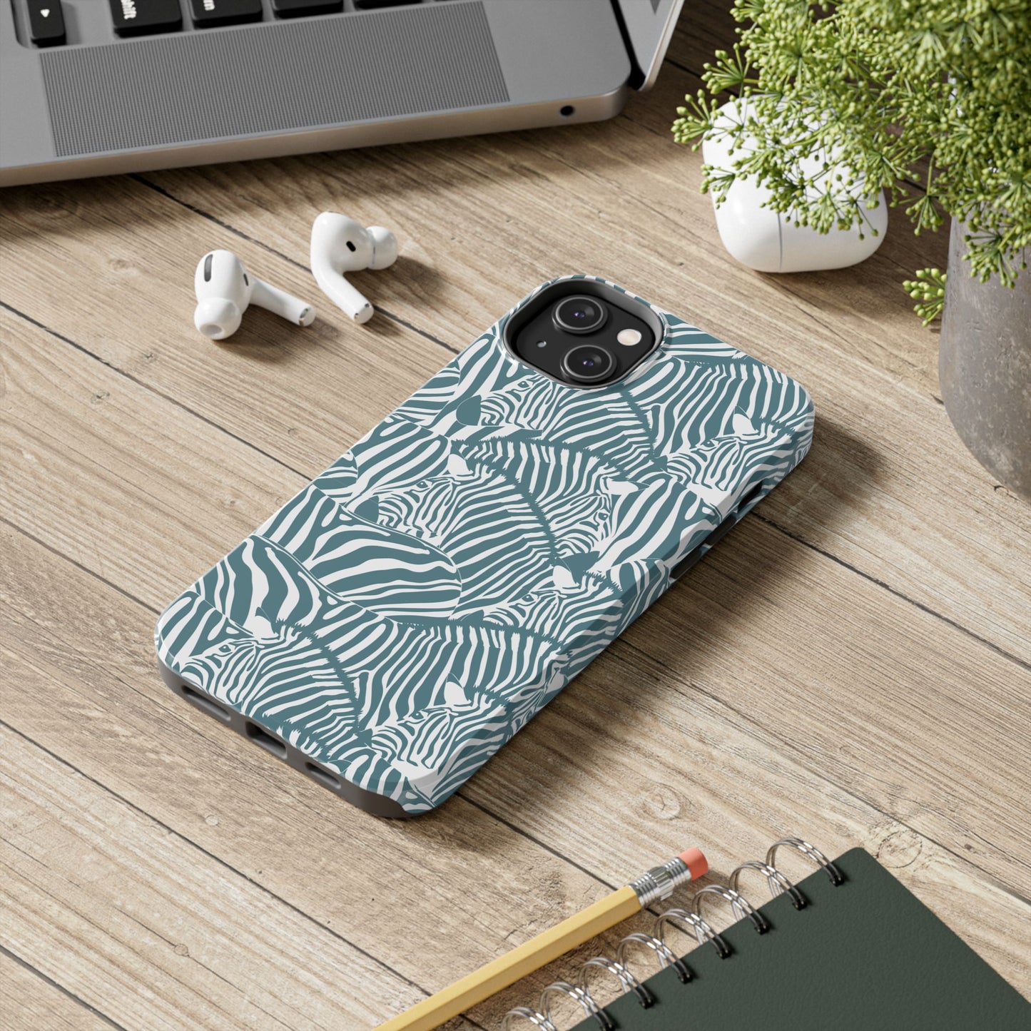 Green Zebra iPhone Case