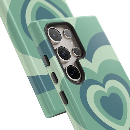 Infinity Green Hearts Samsung Case