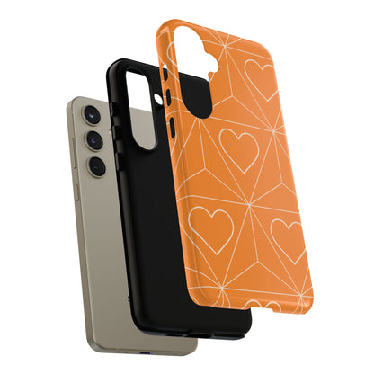 Orange Hearts Samsung Case