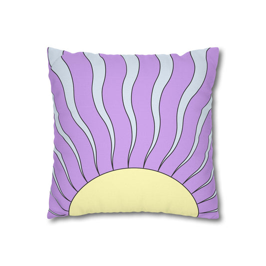 Purple Sun Decorative Pillow