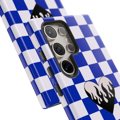 Blue Chessboard Samsung Case