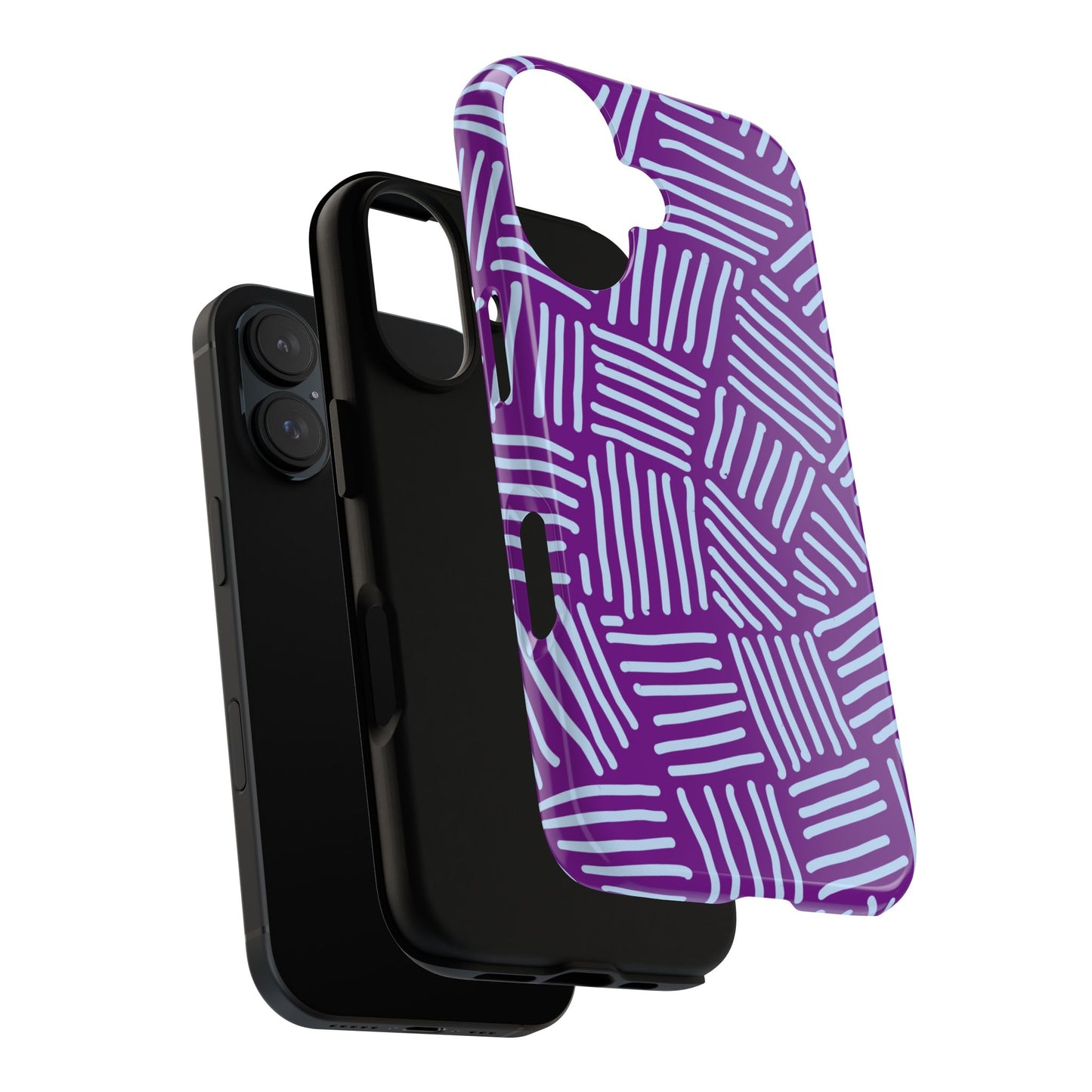 Endless Stripes Purple iPhone Case