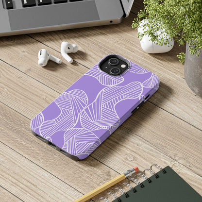 Abstract Purple Leaves iPhone Case