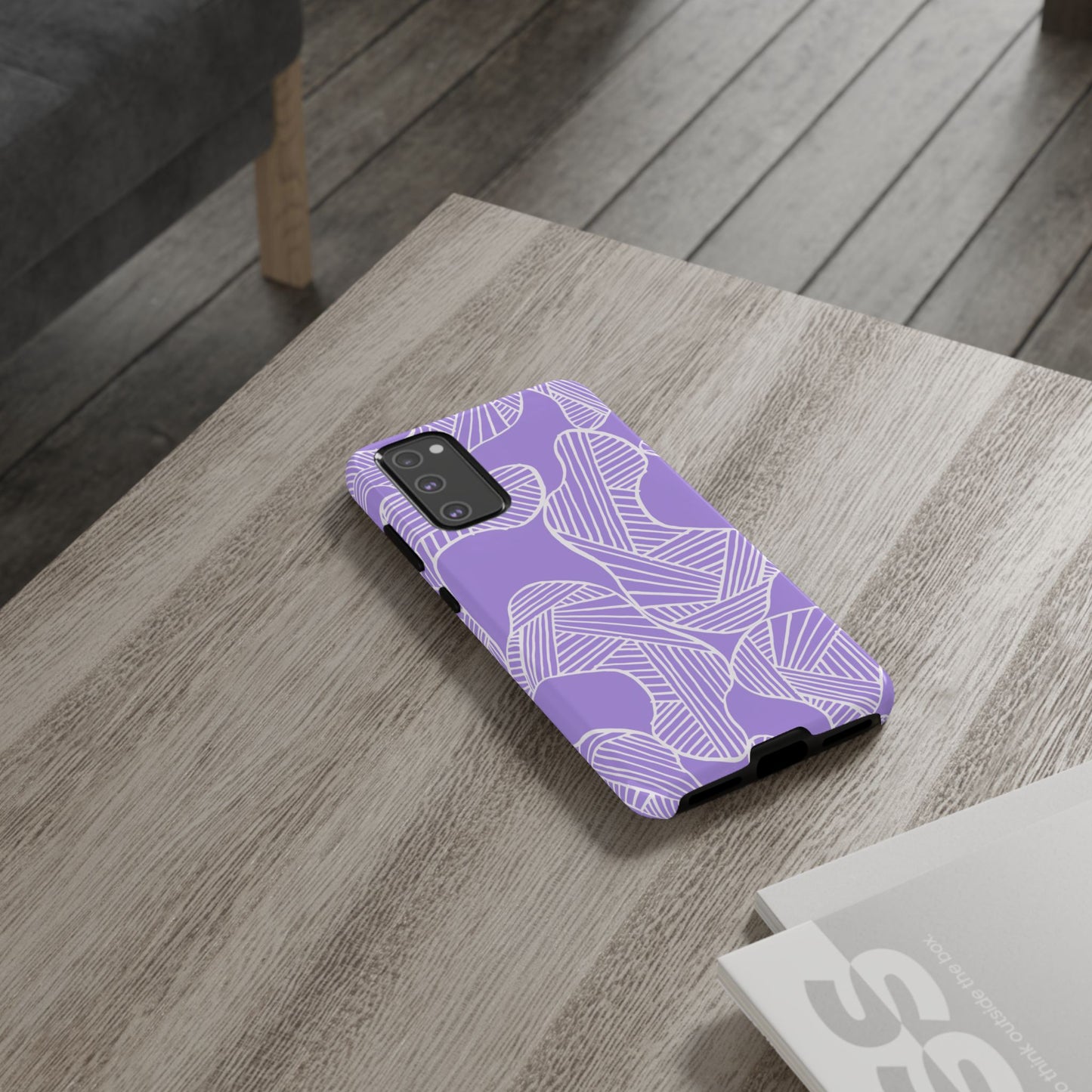 Abstract Purple Leaves Samsung Case