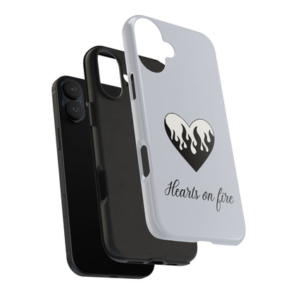 Hearts On Fire Grey iPhone Case