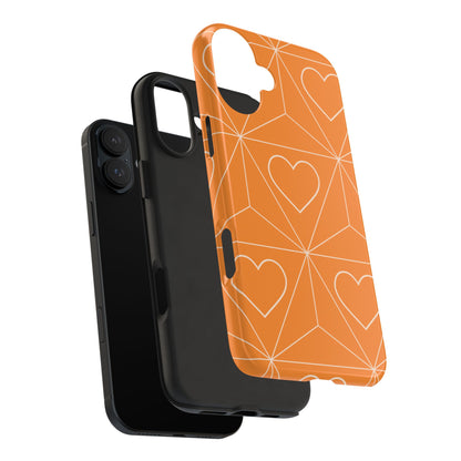 Orange Hearts iPhone Case