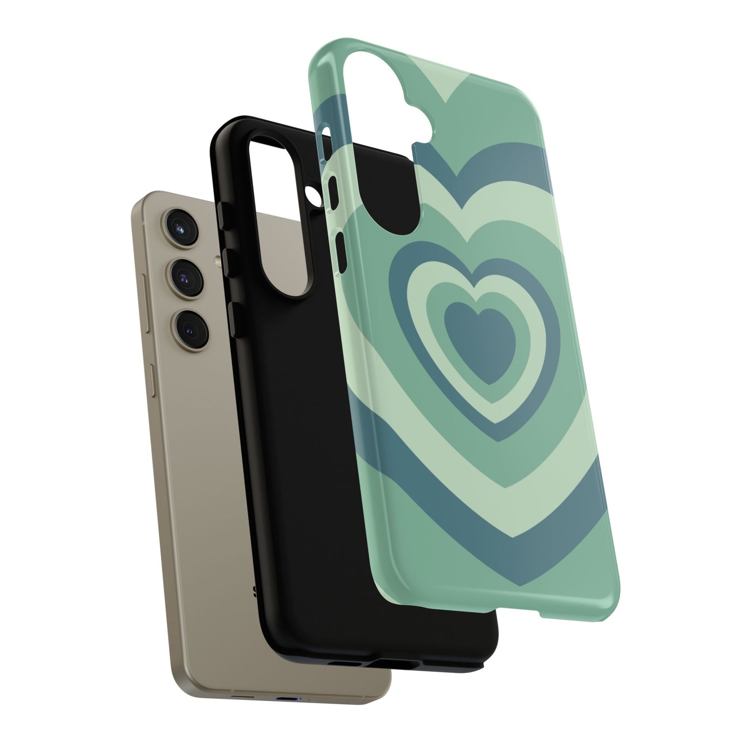 Infinity Green Hearts Samsung Case