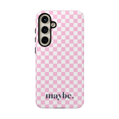 Maybe Chessboard Pink Samsung Case