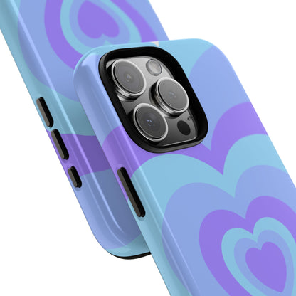 Infinity Blue & Purple Hearts iPhone Case