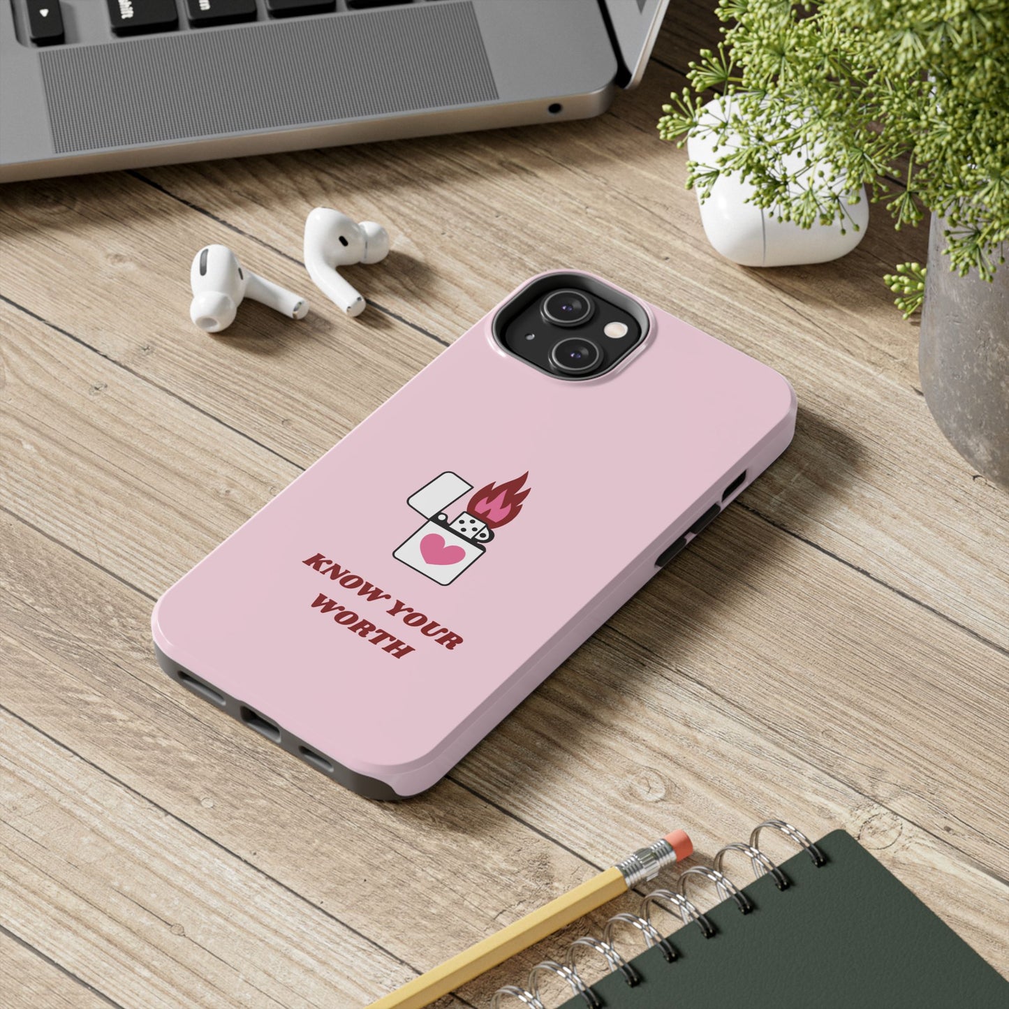 Know your worth Pink iPhone Case