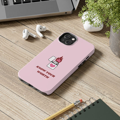 Know your worth Pink iPhone Case