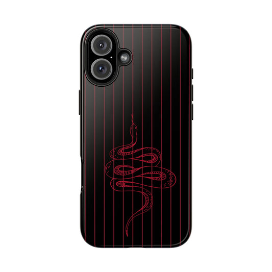 Red Snake Black iPhone Case