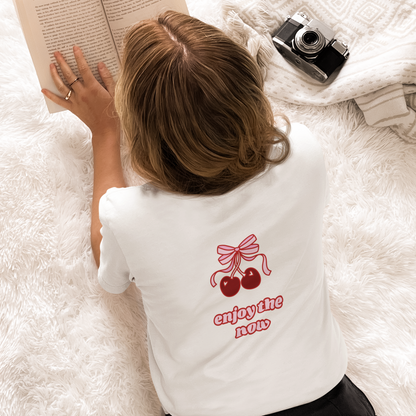 Cherry Enjoy the Now Graphic T-Shirt