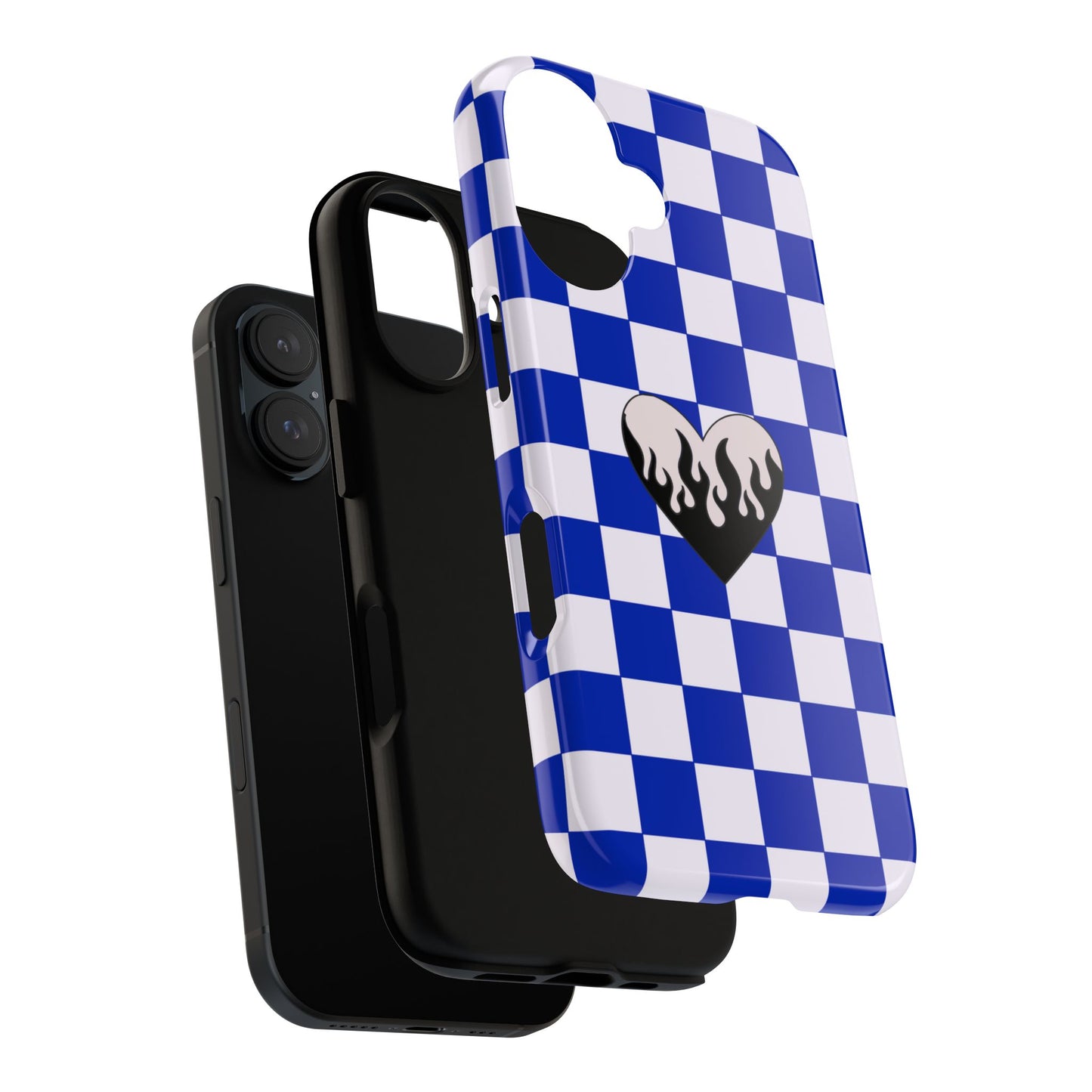 Blue Chessboard iPhone Case