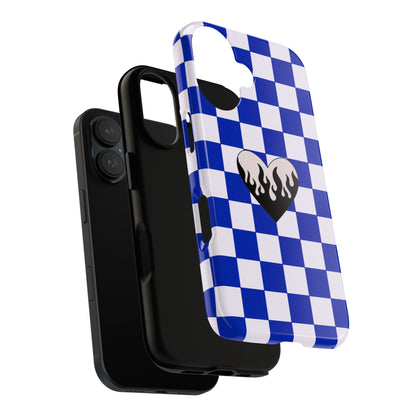 Blue Chessboard iPhone Case