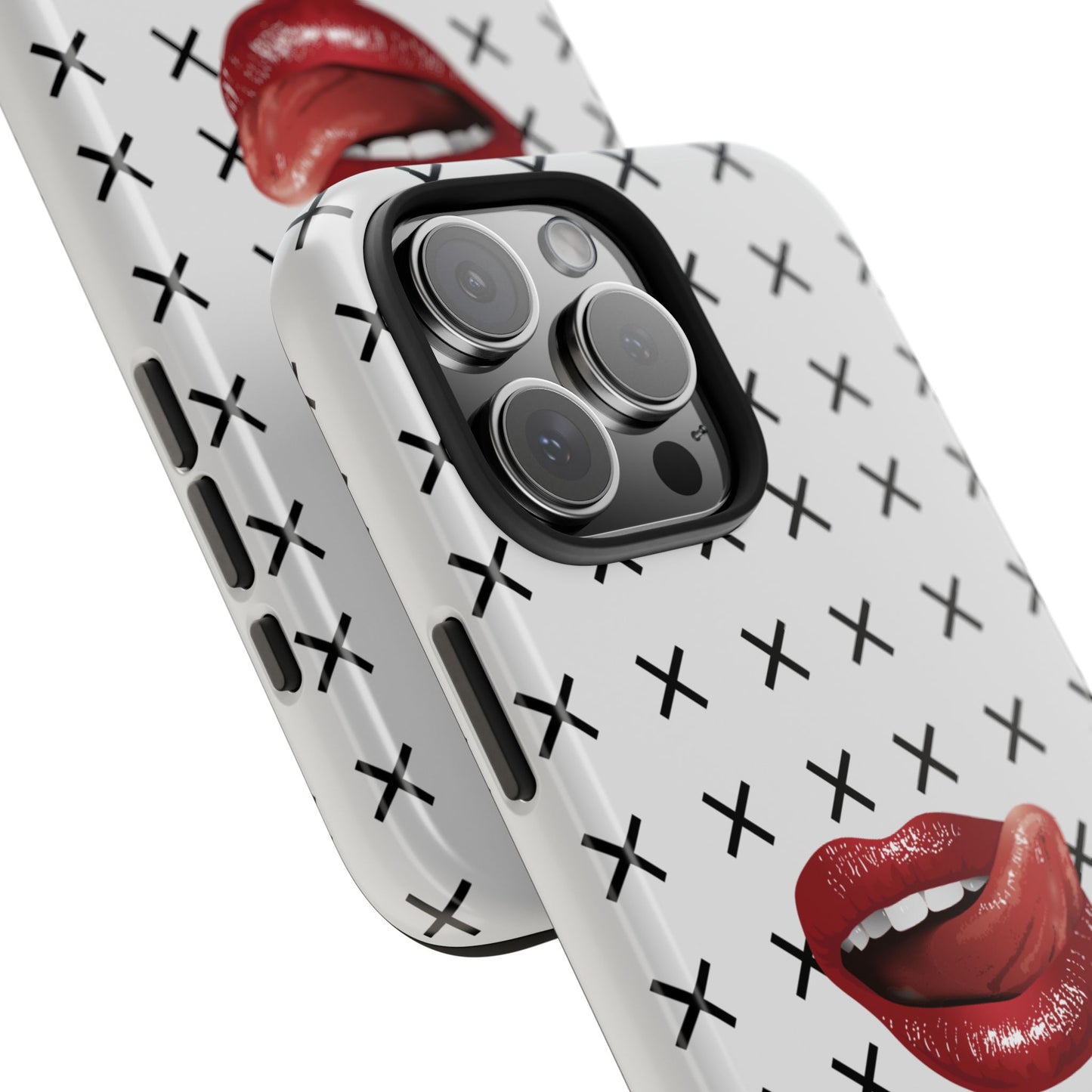 Forbidden Lips White iPhone Case