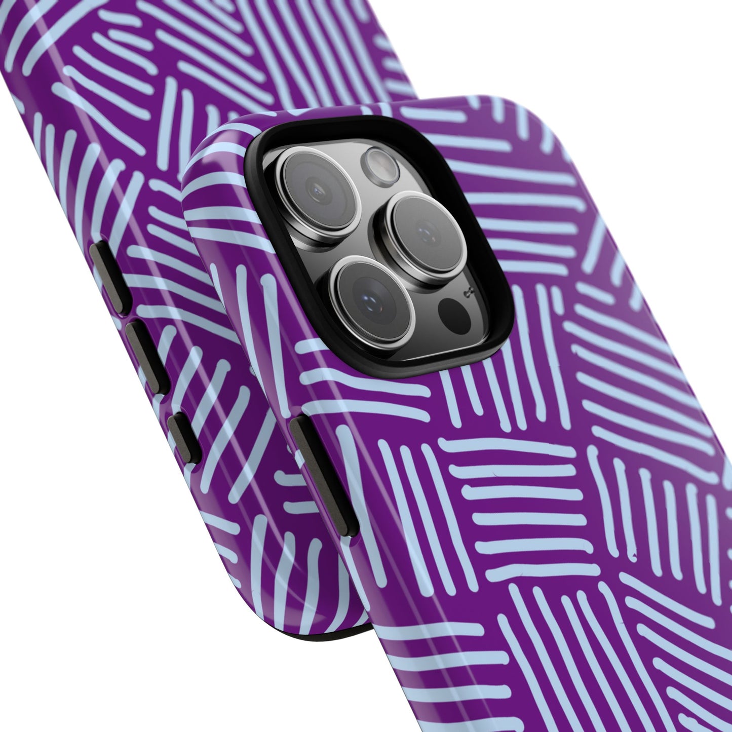 Endless Stripes Purple iPhone Case