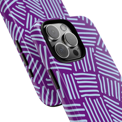 Endless Stripes Purple iPhone Case