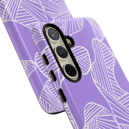 Abstract Purple Leaves Samsung Case