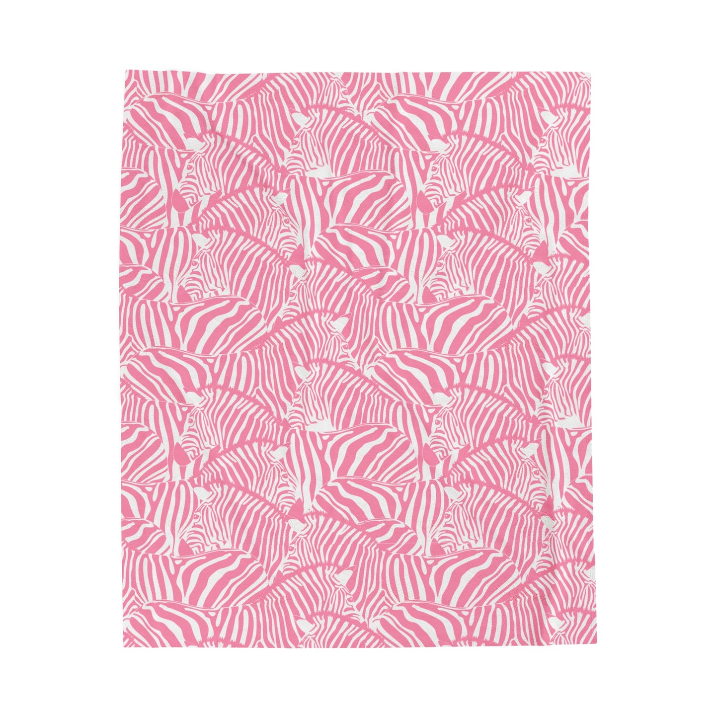 Pink Zebra Plush Blanket