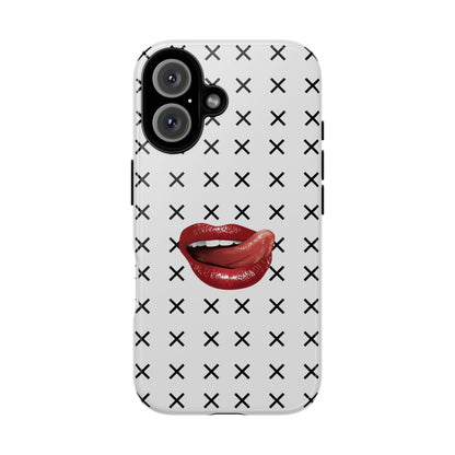 Forbidden Lips White iPhone Case