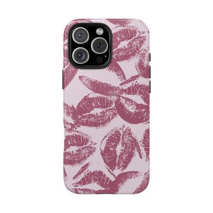 Kiss Kiss Pink iPhone Case