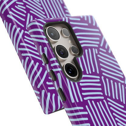 Endless Stripes Purple Samsung Case