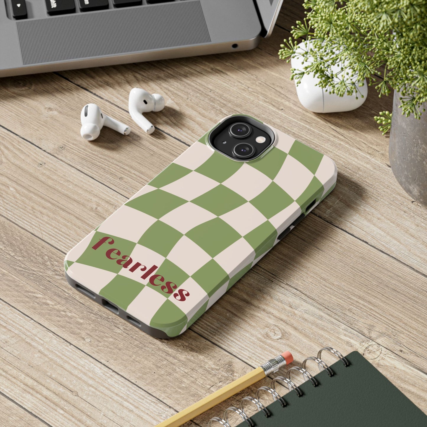 Green Chessboard iPhone Case