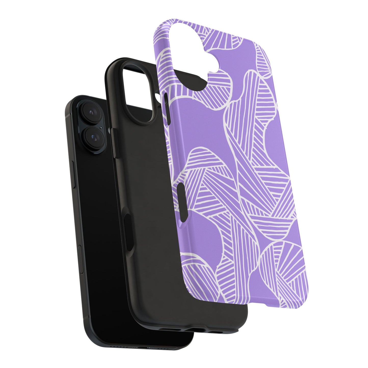 Abstract Purple Leaves iPhone Case