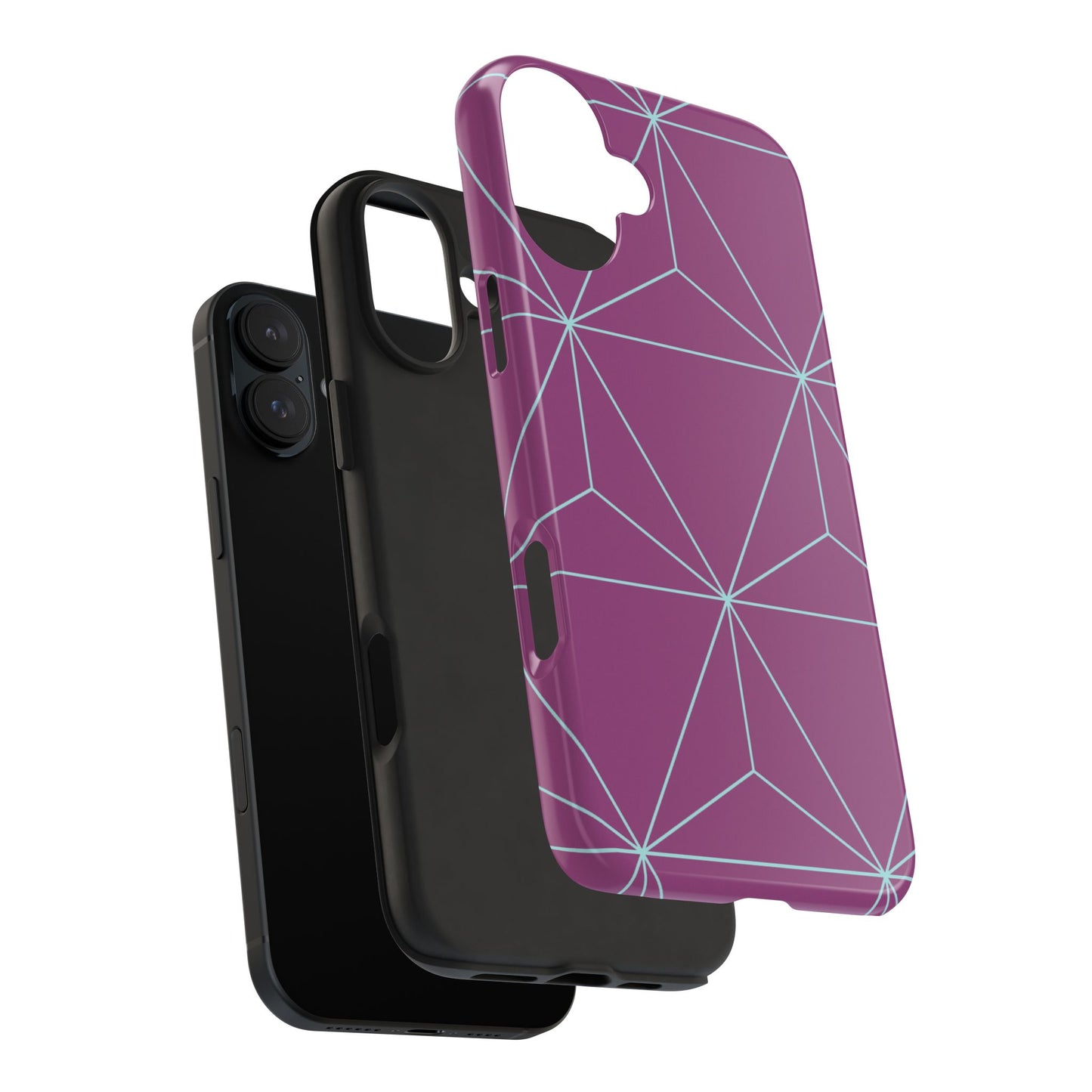 Purple Triangles iPhone Case